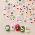 Snowman Women Snowflake Santa Claus Manicure Accessories Cartoon Cat Cartoon Nail Stickers Bears Nail Decals Christmas Nail Stickers Nail Art Decorations. 