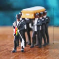 1/64 Ghana Funeral Coffin Dancing Pallbearer Team Model Action Figure Car Decor. 