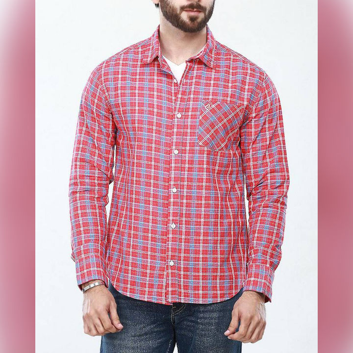 L/S WOVEN SHIRT FIESTA PINK