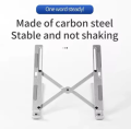 Portable Foldable Laptop Stand – Adjustable Aluminum Metal Stand with Anti-Slip Rubber Grips Ergonomic Folding Laptop Holder for MacBook Dell HP Lenovo Asus | Lightweight Durable Laptop Stand for All Sizes Adjustable Height for Comfortable View. 