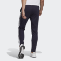 ADIDAS MEN ESSENTIALS SINGLE JERSEY TAPERED OPEN HEM 3-STRIPES PANTS (GK8997). 