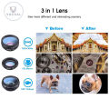 Vocoal Ph-one Camera Lens Smart-phone Mobile Ph-one Lenses Wide Angle Micro Camera 3 IN 1 Clip Lens Professional Universal Clip Ph-one Lens for iPhone Huawei Xiaomi Samsung Other Smartphones. 