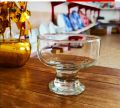 Pack of Two-Imported Fine Quality Clear Glass Desert Serving Bowl. 