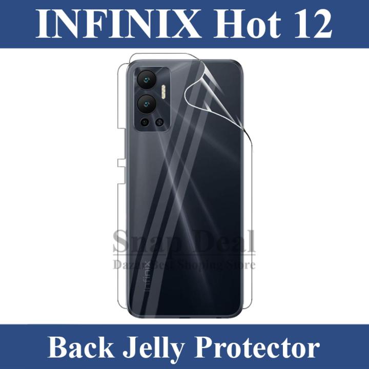 Infinix Hot 12 Back Clear Jelly Protector Soft Film Protection Hydrogel Film Back Protector For Infinix Hot 12