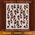 Solomostry Pattren Reusable Stencil For wall Painting Art DIY Home Decor, Album Crafts and Canvas. 