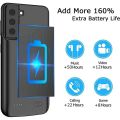 Battery Case for Samsung Galaxy S21 Plus, 6000mAh Extended Battery Charger Case for Samsung Galaxy S21+ Plus 5G [6.7"] Portable External Backup Battery Charging Case Pack. 