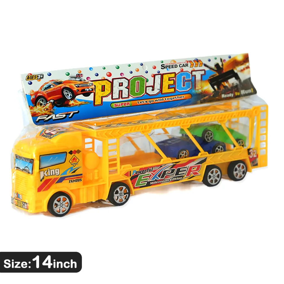 Large Size 14 inch Big Transport Truck Toy Friction Powered For Kids Boys Girls Construction Vehicle Car Toys Daraz.pk