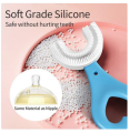 U Shape Silicon Toothbrush for kids, Portable Hand-Held Shaped Infant Soft Bristle 360 Degrees Mouthpiece tooth brush for toddlers. 