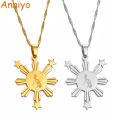 Anniyo Philippines Map Flag Pendant Necklaces For Women Men Country Maps Pilipinas Filipino S 174321. 