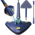 360° Rotatable Adjustable Cleaning Mop Triangle Mop with Stainless Steel Long Handle Push-Pull Squeezing Cleaning Mop Dry & Wet Mop for Floor, Windows, Cleaning  Triangle Auto Squeeze Long Handle Mop. 