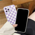 Fashion Checkerboard Checkered Phone Case For iPhone 11 13 Pro Max 12 Pro X XS XR 7 8 6 6s Plus SE2020 Solid Color Plaid Cover. 