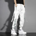 High Waist Men's Trousers Comfortable Breathable Hop Cargo Pants Polyester Sweatpants for Daily Wear Urban Fashion Dance Apparel Youth Clothing Street Dancing. 