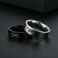 Stackable I Love You Hand In Hand Gestures BFF Friendship Flat Knuckle Jewelry Stainless Steel Dome Couple Ring. 