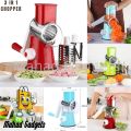 Vegetable Cutter - Manual Tabletop Drum Cheese Grater - 6 in 1 Vegetable Cutter Machine for Potato Onion Carrot Manual Cutting Machine - Drum Grater Manual Vegetable Cutter Slicer Kitchen.. 