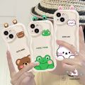 For Infinix Smart 6 5 7 6Plus Hot 30 10 8 12 20 11 9 Play Hot 30i 9 8 10Lite Note 12 G96 Cute Animal 3D Doll Ear Sweet Cat Little Bear Frog Case Cartoon Couples Wavy Curved Edge Soft Cover. 