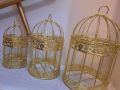 Pack of 3 Metal Bird Cage Wedding Decoration Nordic Decor Craft Simple Creative Wedding Figurines Photography Projects Bird Cage. 