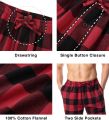Printed Linen Sleepwear Pajama Black check Pajama Pants In Red Color Loungewear Sleepwear trousers Lounges Pants for men. 