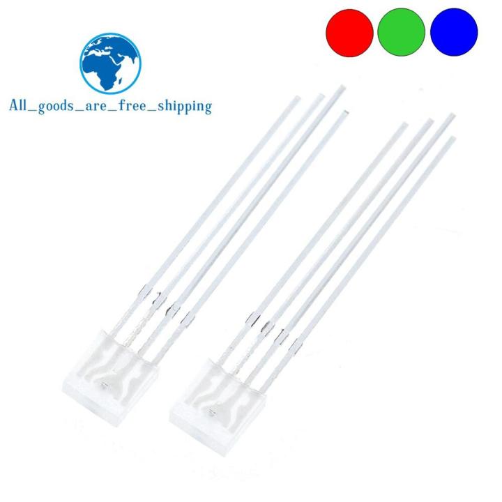 100pcs Rectangular LEDs 255 Diod RGB LED Diffused Cathode / Anode Square 2*5*5mm Red Green Blue Light Emitting Diodes DIY Diodo