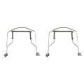 2X Harmonica Neck Holder 10 Holes Blues Harp Mouth Organ Stand Harmonic Rack -Silver. 