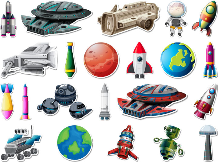 Pack of 22 - 12 Planet   Stickers  Space  Stickers - Astronote Stickers for Girls Studant Sticker - Stickers for Mobile Back Cover - Sticker for Notebook - Sticker for Scrap Book -Teacher Day Sticker Sizes 3 Inch x 3 Inch