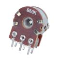 Spreeshop 2 Pcs Silver Metal B50K 50K Ohm 6-Pin Dual Trim Potentiometer 3.8 x 2.8 x 1.7cm. 