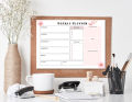 Weekly Planner A4 Size Laminate with board marker wall planner. 