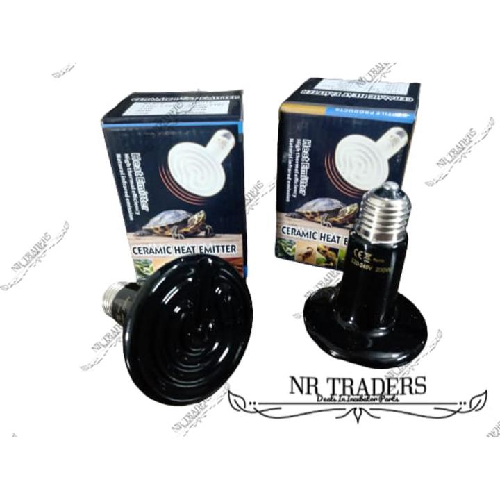 Ceramic Heating Bulb Emitter 200Watt For Reptile Pets, Birds Cages And Eggs Incubator