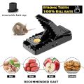 Heavy Duty Mouse Trap Mice Catcher High Quality Plastic Reusable Convenient Effective Black Stainless-Steel Springs Rat Killer For Households Eliminates Faster Than Other Indoor and Outdoor. 