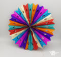 PAPER FAN PARTY DECORATION CREPE PAPER FANS ( 13 INCH ). 