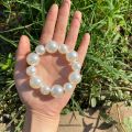 French Romantic Pearl Headband Hair Band All-Match and Sweet Beaded Decorative Rubber Band Bracelet for Women. 