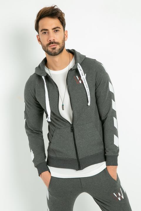 Sateen%20Men%20Men's%20Anthracite%20Hooded%20Printed%20Tracksuit%20Top%2020KEF385E116%20-%20Image%203