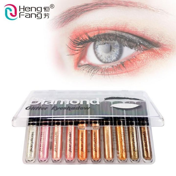 HENG%20FANG%2010%20Pcs%20Liquid%20Diamond%20Glitter%20Eyeshadows%20Waterproof%20Of%20Set%20-%20Image%203