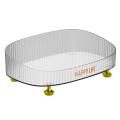 Oufeiton Vanity Organizer Tray Chic Makeup Perfume Organizer Tray for Dresser Vanity Multifunctional Fruit Serving Tray Stylish Bathroom Countertop Organizer Skincare Product Organizer. 