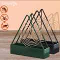 Pack of 02 - Anti-Scald Mosquito Coil Holder With Tray Creative Wrought Iron Triangular Shape Mosquito Repellent Incense Rack Home Decor Tool Best. 