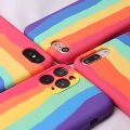 Rainbow Case For Apple iPhone Xs max Soft Silicon Back Cover (Rainbow). 