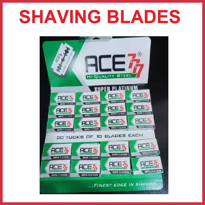 ACE Super Platinium Steel Blade (30 Blades) - (Silver Blades) - Best Double Edge Shaving Blades |   Ustra Blades | Replaceble Blade | Replacement Blades | Barber Salon Disposible Hygiene Blades | Unwanted   Hair Removal | Hygienic Private Parts | Tweezers