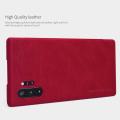 Nillkin for Samsung Galaxy Note 10 Plus Flip Case, Qin Leather Case Flip PU Leather PC Back Cover with Card Slot Phone Bags for Samsung Note 10 +. 