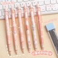 MOHAMM 1 Piece Lovely Pink Pattern Mechanical Pencil for Writing Students Stationery Creative Gift School Supplies. 