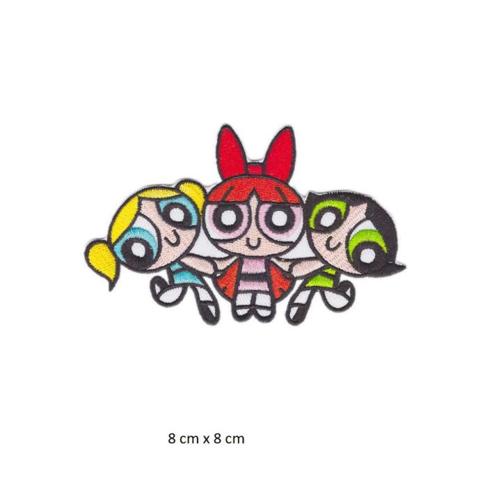 Powerpuff Girls FACES Iron On Patch Sew On transfer The Power puff Girls cartoon#2176