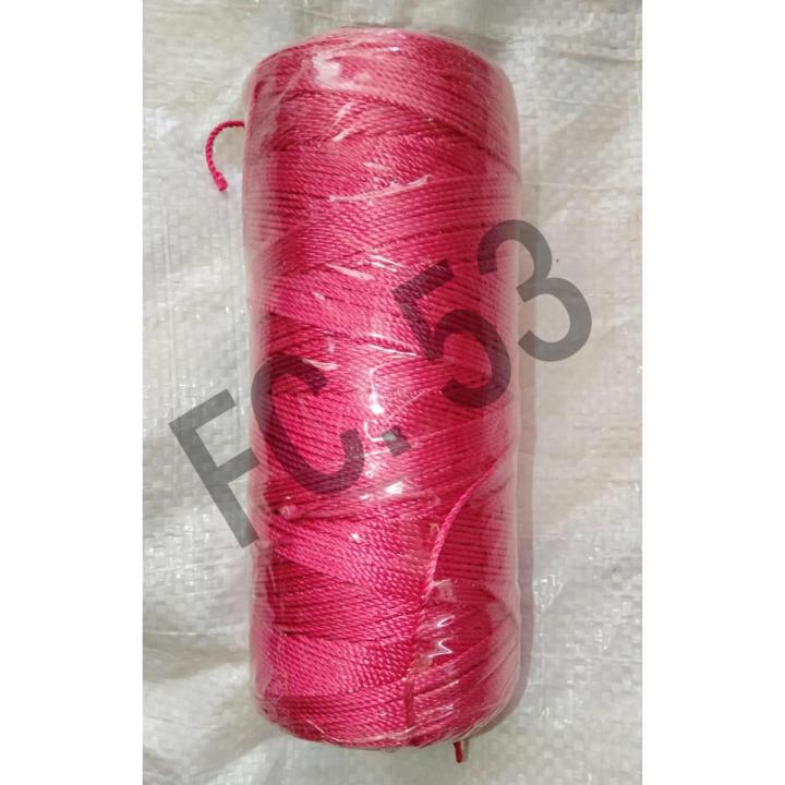 Polyester Yarn (Qureshia Thread - 24 No) - Pink Parachute Dhaga - Crochet Yarn