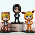 6pcs/set Anime Naruto Kakashi Hatake Gaara Uchiha Itachi with Fashion Cloth Action Figure Model Toys. 