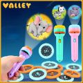 Flashlight Projector Torch Toy Lamp For Kids [3 Reels / Discs] - Toy slide flash light for Early Baby Childhood Education best Holiday, Birthday EiD Gifts Light Up video. 