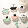 LoliPods1PC Cute Cat Wired In-Ear Headphones With Microphone 3.5 Mm Wire-Controlled Music Headphones With Headphone Box Universal Yx. 