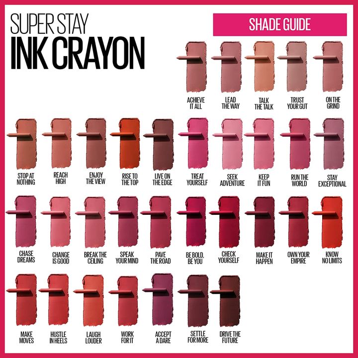 Maybelline Super Stay Ink Crayon Matte Longwear Lipstick, 8hrs long wear Matte Lipstick - Enjoy the View