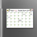 Magnetic Monthly Calendar for Refrigerator 30×21 cm (12×9 in) | Reusable Fridge Planner Board with Marker | Home Office Wall Organizer Schedule Planner. 