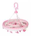 Baby Cloth Hanger/Baby Clothes Hanger With Clips/Baby Clothes Hanging Stand for Drying 20-24 Clips (Different Colors). 