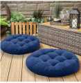 2 pcs floor cushion in malai fabric with ball fiber filling for luxury lifestyle. 