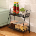 Kitchen spice rack Bamboo 2 tier Multipurpose organiser shelf. 