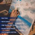 OPENNESS - Canvases for Painting - Pack of 05 24 x 48 Inch Blank White Canvas  - 100% Cotton. 