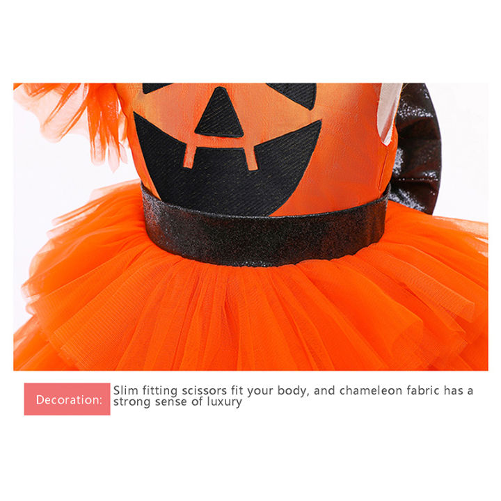 Little%20Girls%20Halloween%20Princess%20Dress,%20Pumpkin%20Printed%20Back%20Zipper%20Large%20Bowknot%20Layered%20Mesh%20Patchwork%20Irregular%20One-Piece%20-%20Image%206